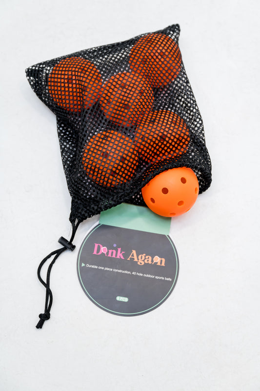 Indoor Pickleball Set of 6 - Orange