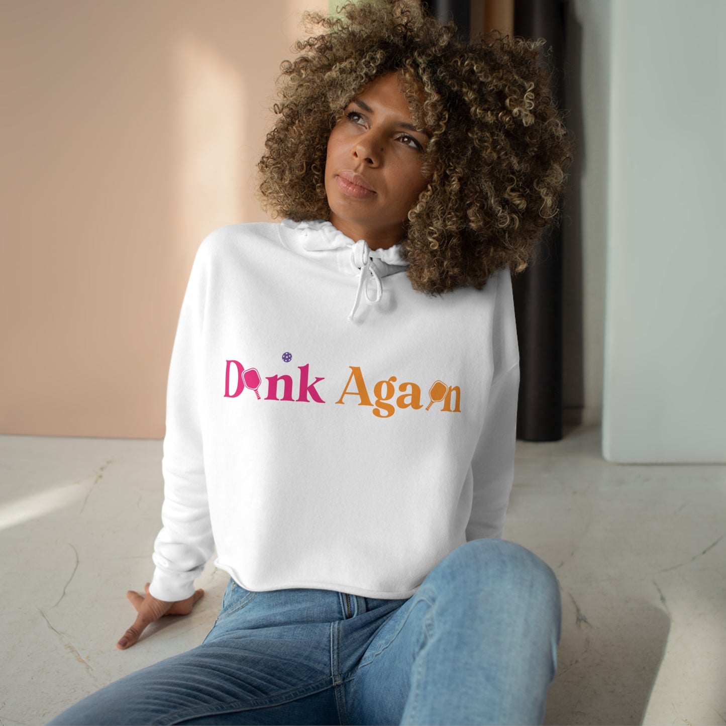 Crop Hoodie - White